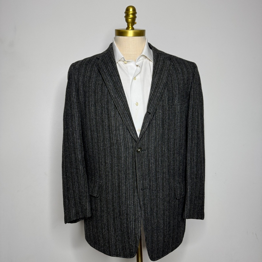 Vintage 50s Tailored Sport‎ Clothes 42S McGregor Tweed Blazer Jacket Gray